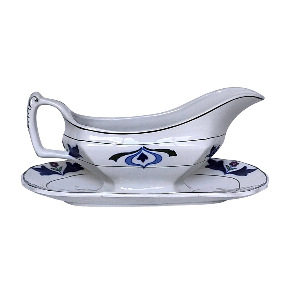 Vintage Old English Gravy Boat Underplate Royal Winton Grimwades Burslem England - Picture 3 of 6